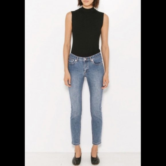 A.P.C. Indigo Blue Stone Washed Jean Moulant Japanese Denim Skinny Jeans - Picture 1 of 11